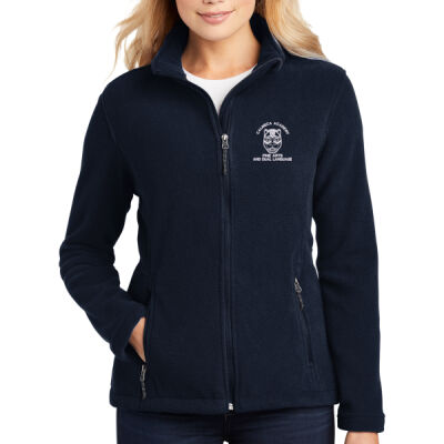 Ladies Fleece Jacket (White Logo) Thumbnail